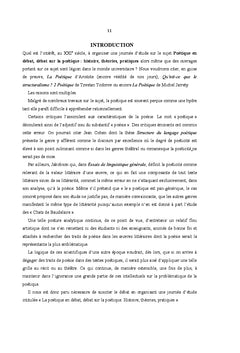 La Poétique en débat, débat sur la poétique