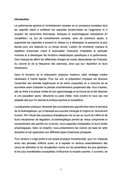 La philosophie moderne de la préparation physique