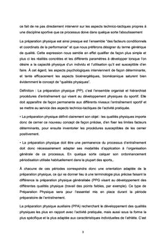 La philosophie moderne de la préparation physique