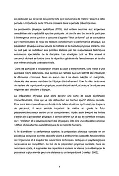 La philosophie moderne de la préparation physique
