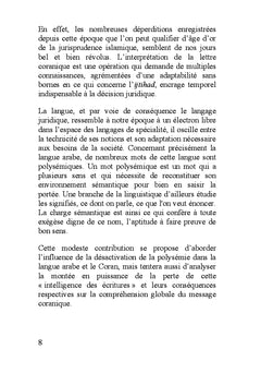 La desactivation de la polysemie dans la langue arabe et le Coran