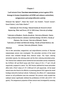 Phytochemistry and Bioactivity of Teucrium ramosissimum