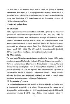 Phytochemistry and Bioactivity of Teucrium ramosissimum