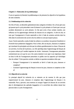 L'Usage des jeux, chansons et comptines au prescolaire