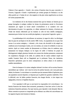 Femme et Microfinance en milieu urbain