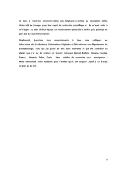 Les polysaccharides pariétaux de l'Arganier