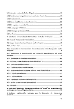 Les polysaccharides pariétaux de l'Arganier