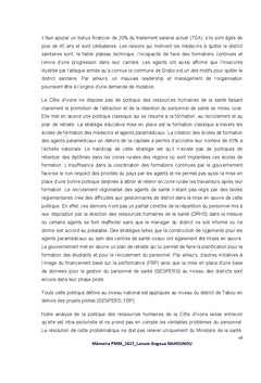 Faible disponibilité des agents de santé (zones rurales Côte d'Ivoire)
