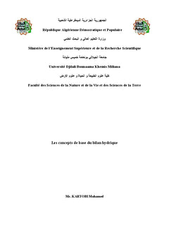 Les concepts de base du bilan hydrique