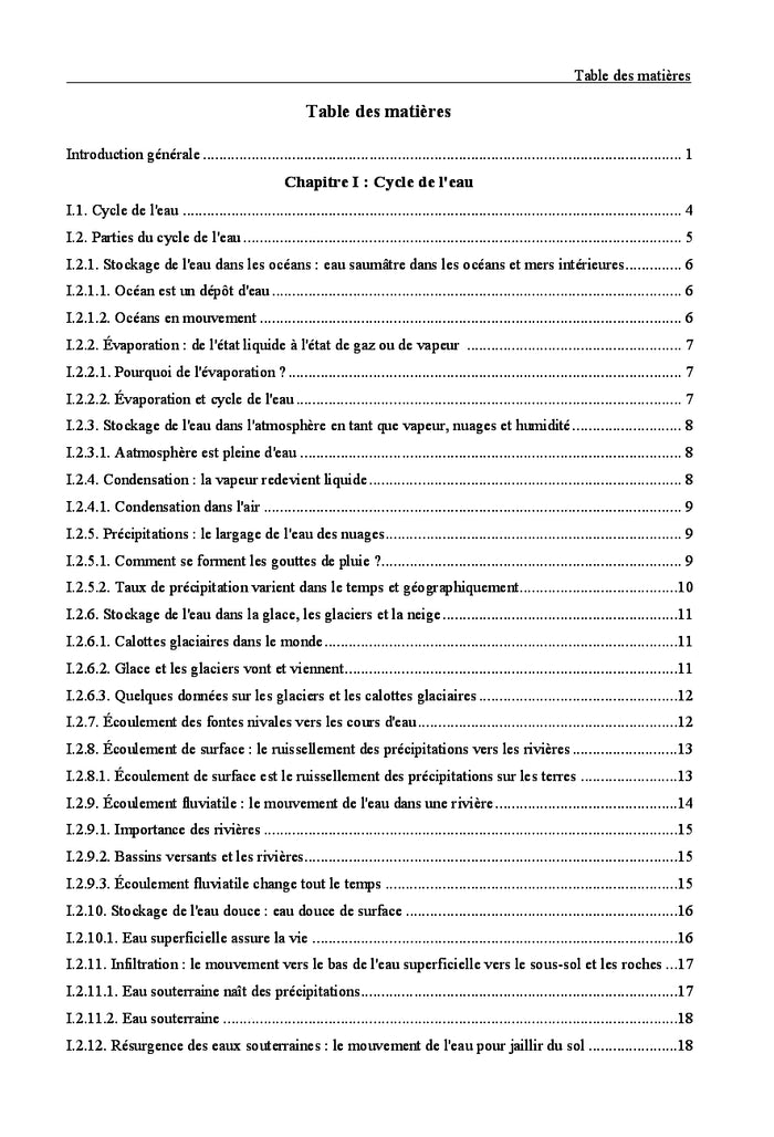 Les concepts de base du bilan hydrique