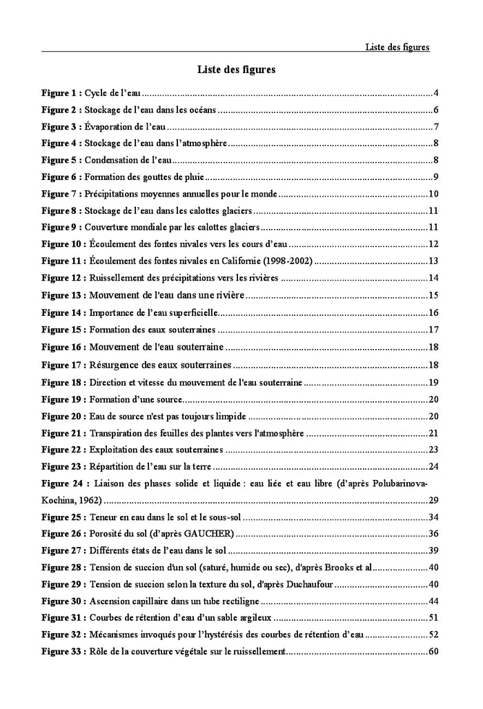 Les concepts de base du bilan hydrique