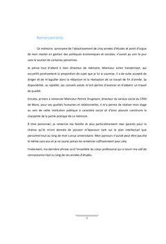 Mise en place d'une démarche qualité au sein du CPAS de Mons