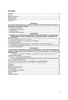 Agriculture et risques climatiques au Bénin