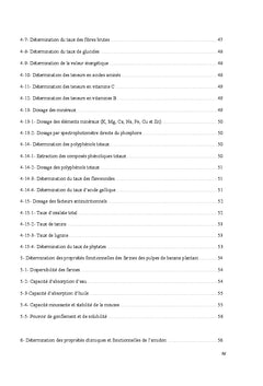 Caracterisations des fruits de cultivars locaux de banane plantain