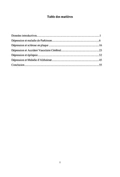 Dépression et maladies neurologiques
