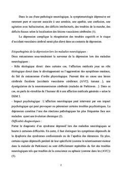 Dépression et maladies neurologiques