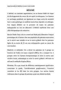 L'obesite et cancer du sein