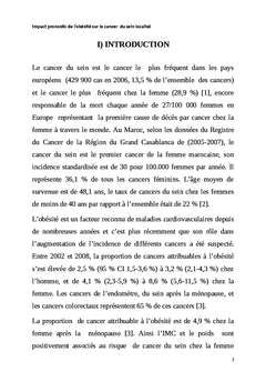 L'obesite et cancer du sein