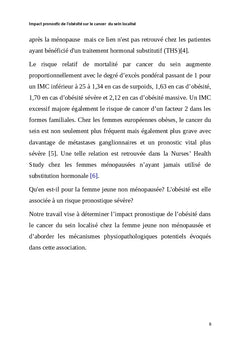 L'obesite et cancer du sein