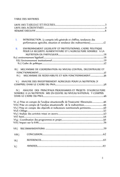 Intégration de la nutrition dans l'Agriculture