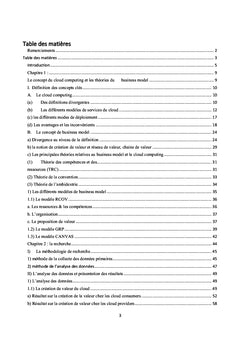 Business model et création de valeur du cloud