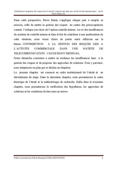 Gestion des risques dans l'univers des télécommunications