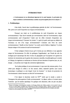 Le seuil d'exposition aux risques environnementaux et sanitaires