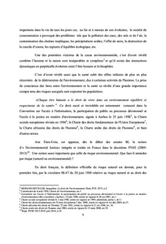 Le seuil d'exposition aux risques environnementaux et sanitaires