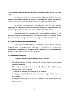 Le seuil d'exposition aux risques environnementaux et sanitaires