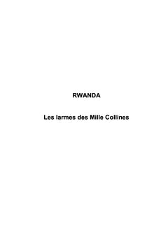 Les larmes des mille collines
