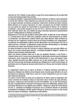 Reintegration du Maroc A l'union africaine