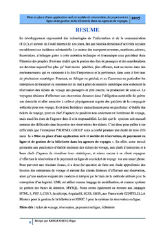Application mobile de gestion des réservations de voyage en ligne