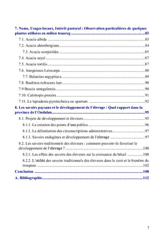 Savoirs endogènes et développement de l'élevage en milieu Touareg