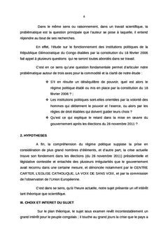 Le fonctionnement des institutions politiques au Congo-Kinshasa