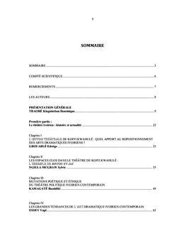 LE THÉÂTRE IVOIRIEN Bilan, critiques, perspectives