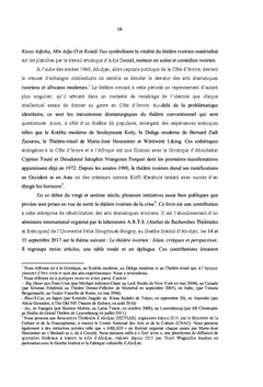 LE THÉÂTRE IVOIRIEN Bilan, critiques, perspectives