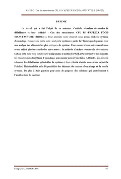 AMDEC des ensacheuses CPL 85 STIAVELLI