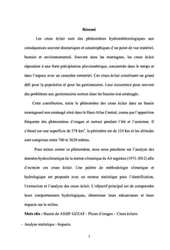 Les crues éclair dans les bassins montagnards marocain non aménagé
