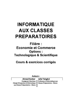 Informatique aux classes preparatoires