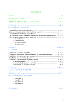 Fidelisation de la clientele