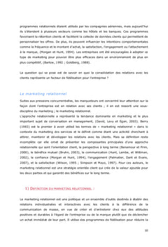 Fidelisation de la clientele