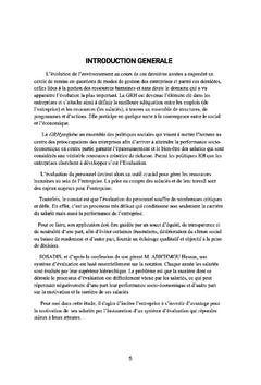 L'évaluation des RH et la performance sociale d'entreprise