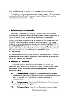 L'évaluation des RH et la performance sociale d'entreprise