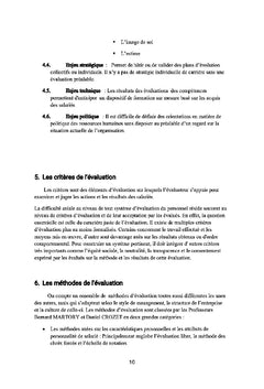 L'évaluation des RH et la performance sociale d'entreprise