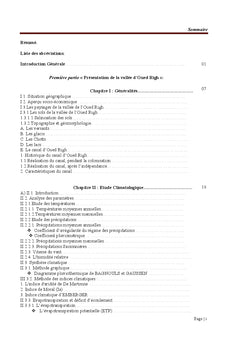Etude de la relation Chott Merouane/Nappe du Mio-Plio-Quaternaire