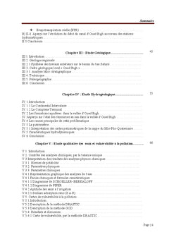 Etude de la relation Chott Merouane/Nappe du Mio-Plio-Quaternaire