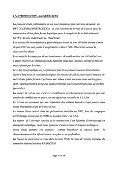 Construction d'une plate forme logistique