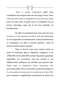 Guide pour la constitution d'une ONG