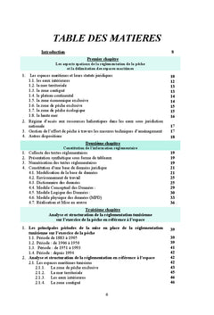 Analyse Territoriale de la Reglementation des Peches en Tunisie
