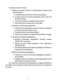 Analyse Territoriale de la Reglementation des Peches en Tunisie